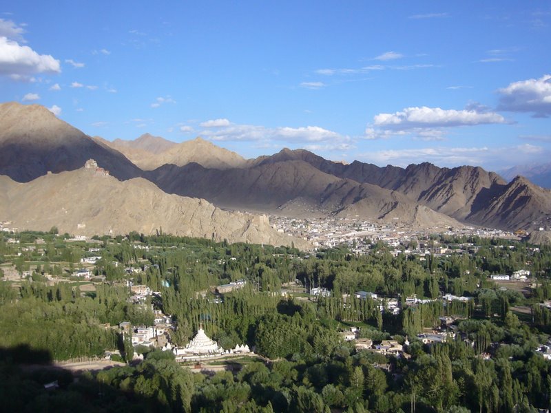 Travel - India - Ladakh - Shanti Stupa - Leh seen from the Stupa
